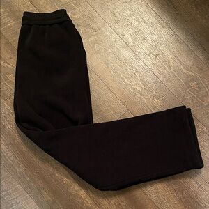 Black Fleece Sweatpants with Thick Interlaer
